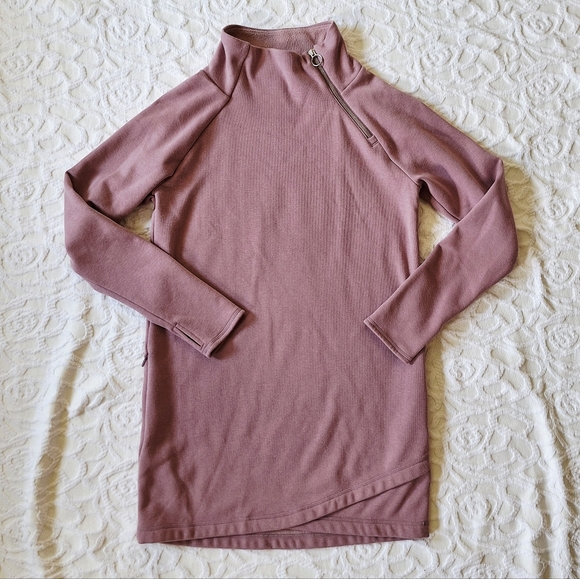 Athleta Mauve Sweatshirt Dress Small S - Picture 1 of 12